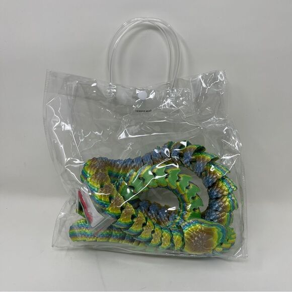 Articulating Snake 3D Printed 5 Feet Long Grass Green Tan Purple Colour Décor - Picture 7 of 7